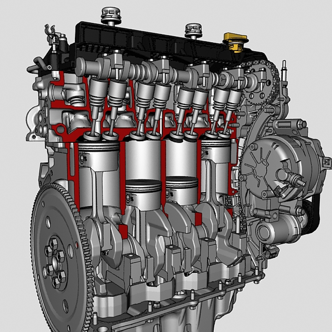 engine piston animation