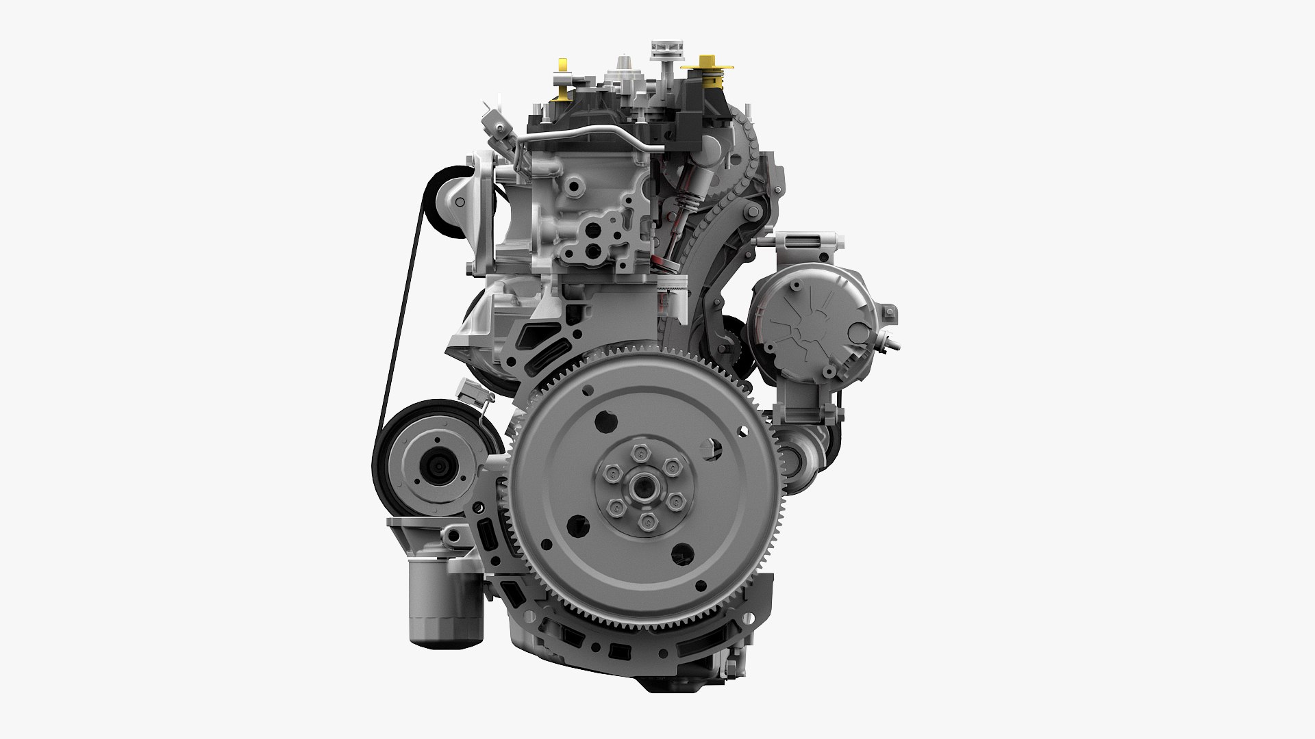 3d Engine Piston Motion Animation Model