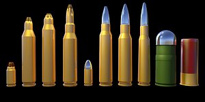 3D bullet ammo cartridge model