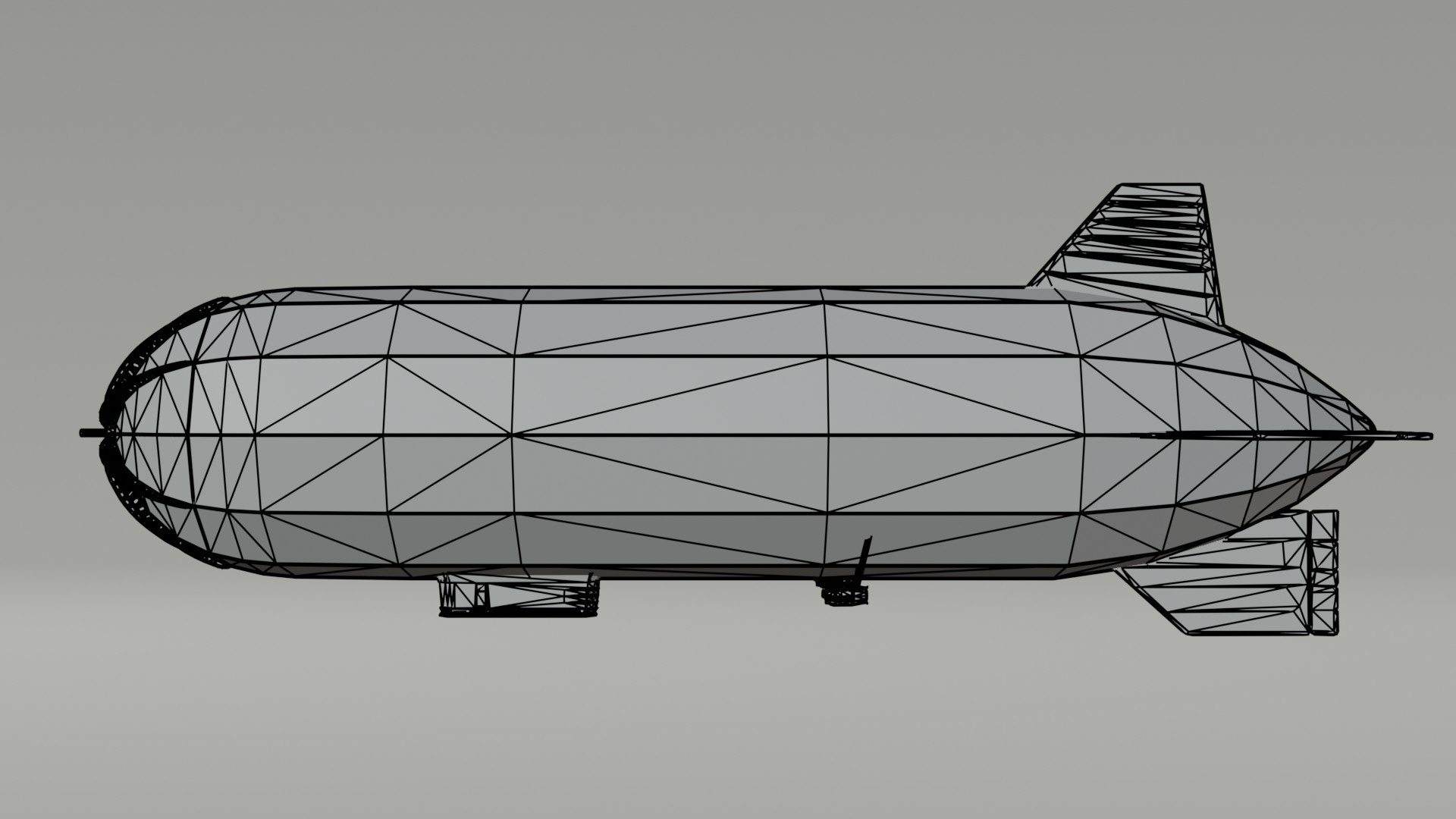 Low-poly Cartoon SteamPunk Dirigible Polygonal Style 3D Model ...