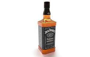 3D Jack Daniels whiskey Low-poly 3D model model