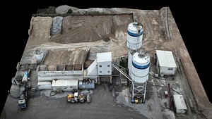 factory cement industrial storage drone photogrammetry