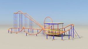 3D Model Roller Coaster TurboSquid 1447816