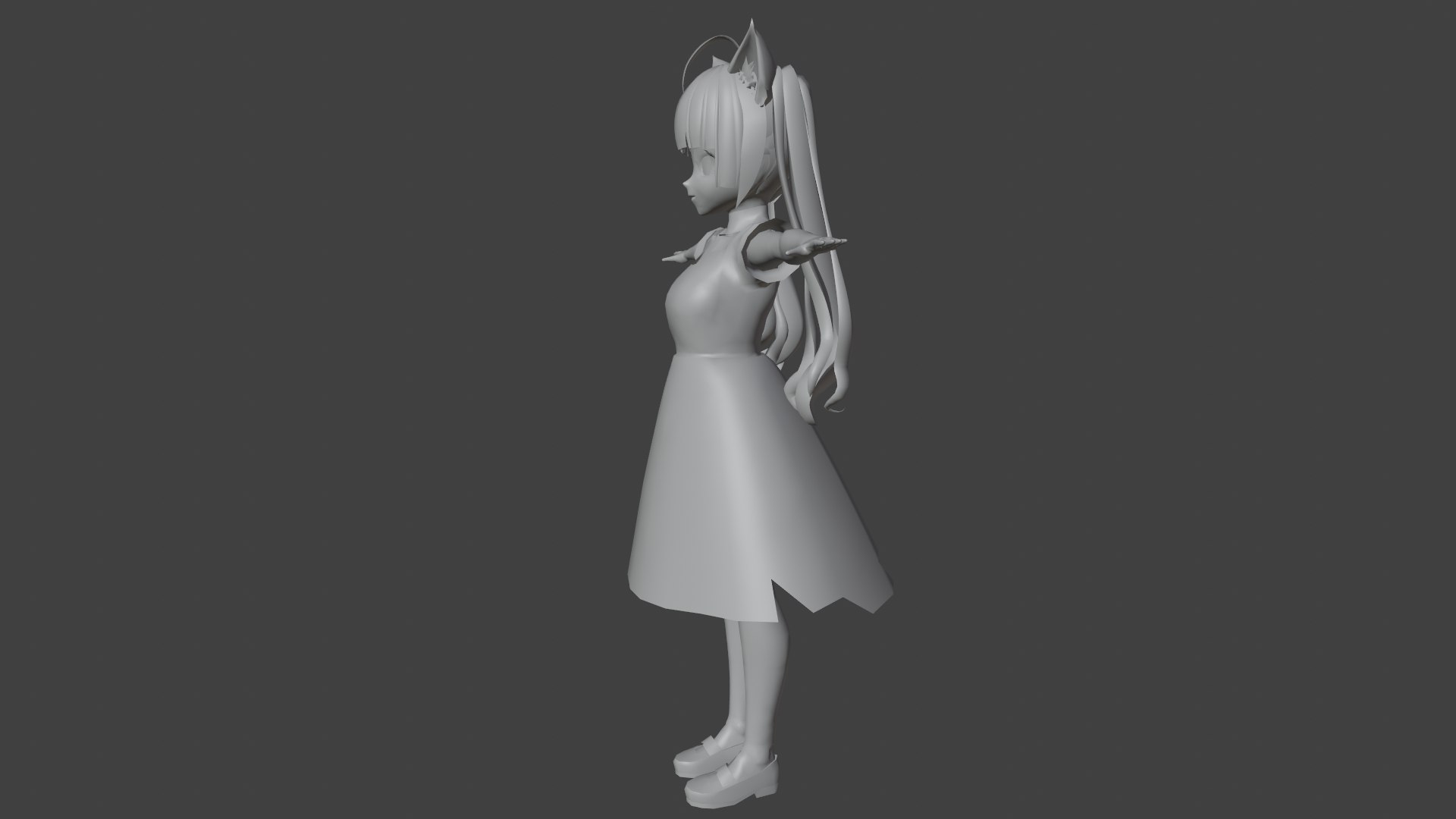 Game Ready Low Poly Anime Character Girl 21 3D Model - TurboSquid 1907541