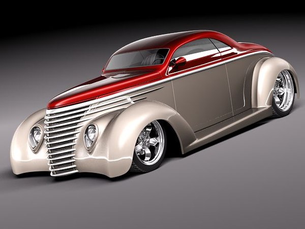 3d model 1937 coupe antique streetrod