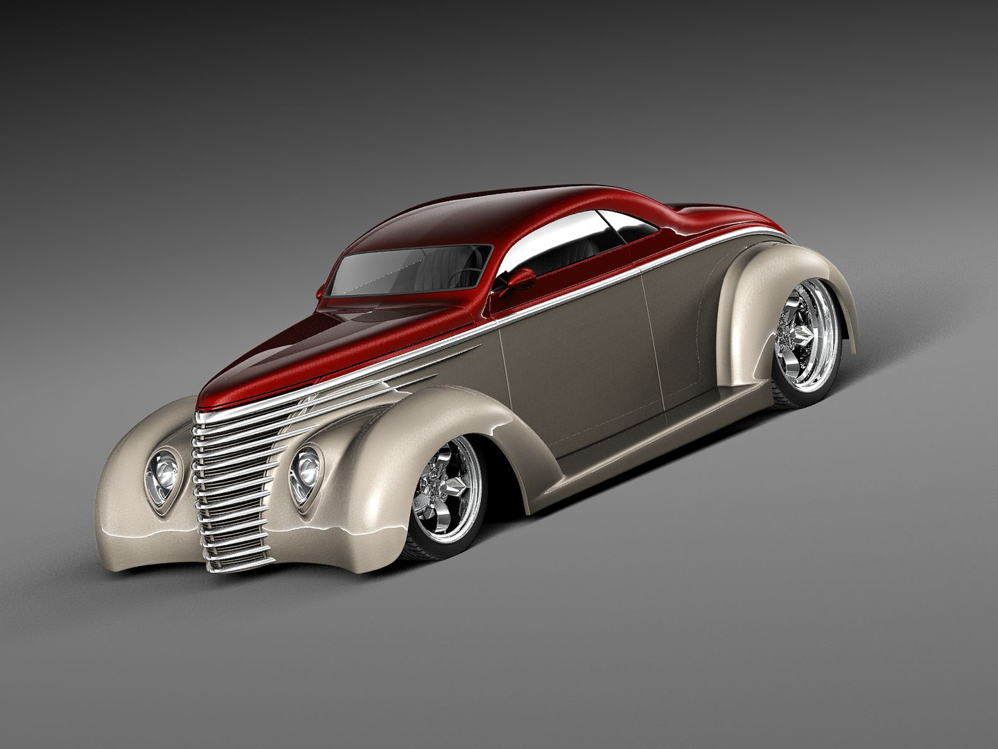 3d Model 1937 Coupe Antique Streetrod