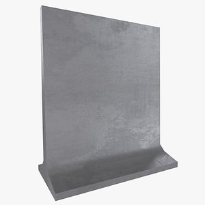 3D Realistic Concrete Barrier model