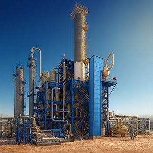 Urea Petrochemical Plant 3D model