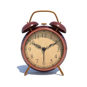 3D Vintage alarm clock