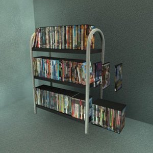 149 DVDs and shelf