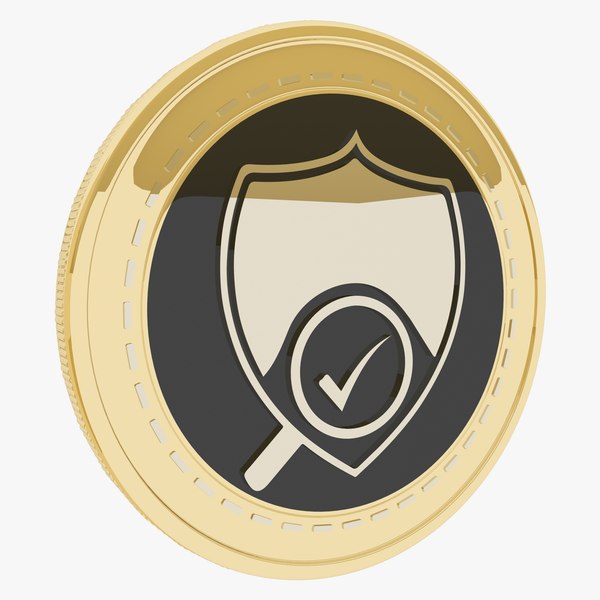 3D CryptoVerific Cryptocurrency Gold Coin