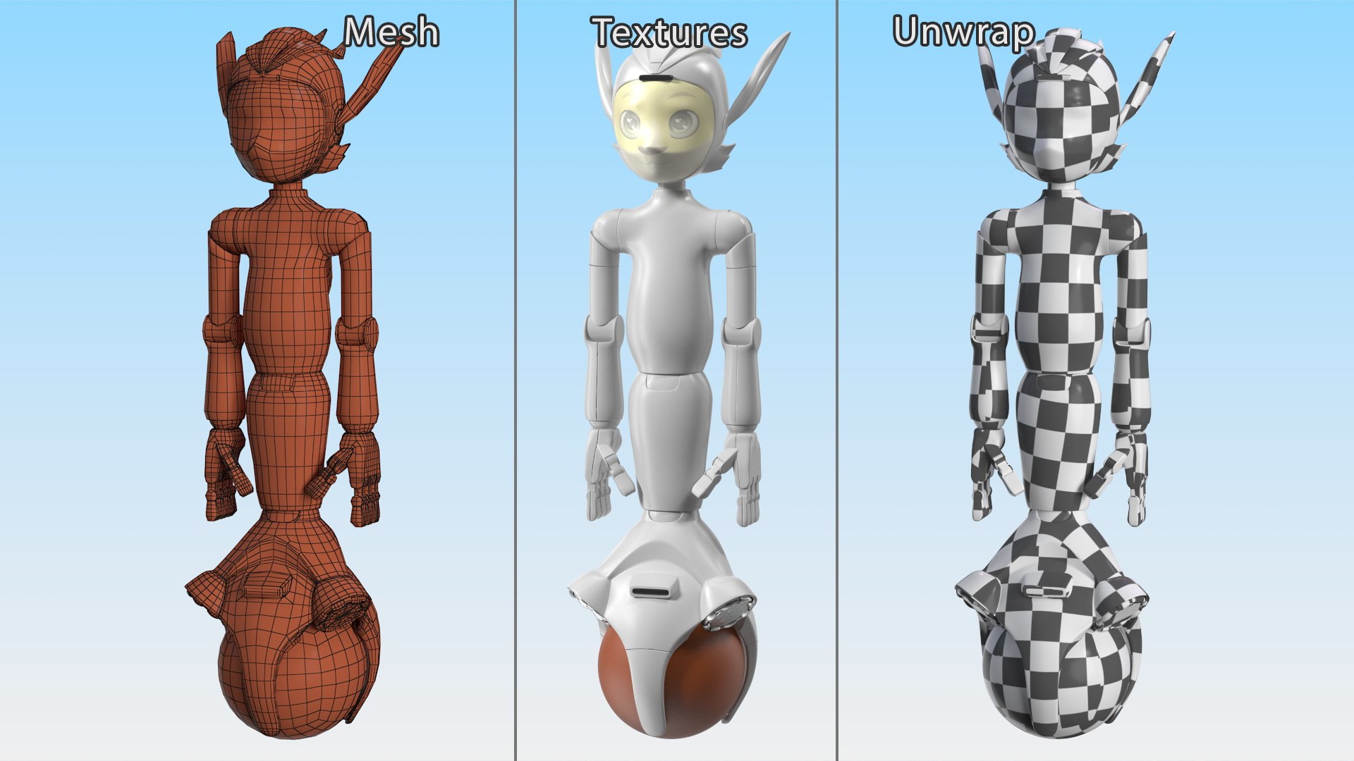 Social AI Robot Mirokai White Rigged For Maya 3D - TurboSquid 2271170