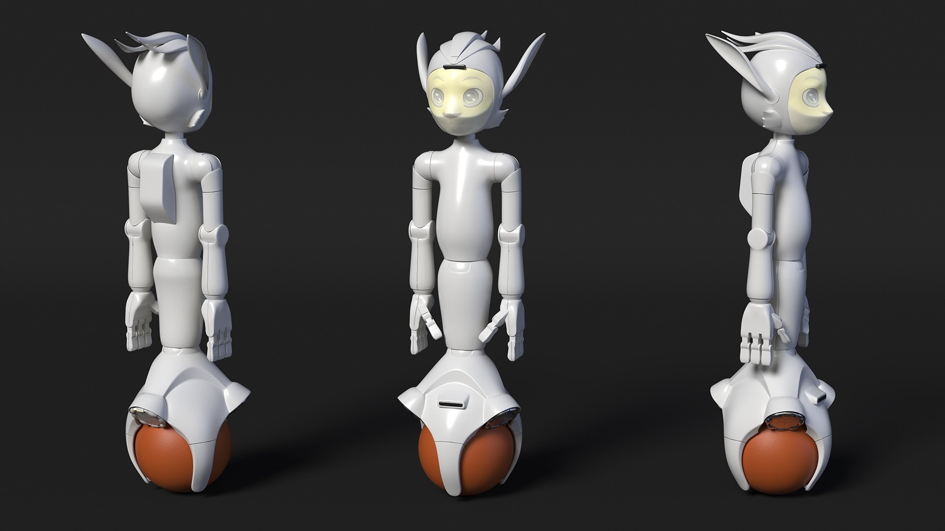 Social AI Robot Mirokai White Rigged For Maya 3D - TurboSquid 2271170