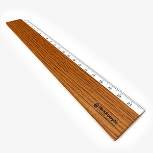wooden ruler 3d model