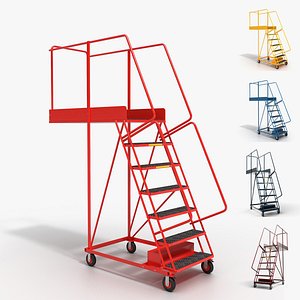 Rolling Industrial Access Platform Stairs