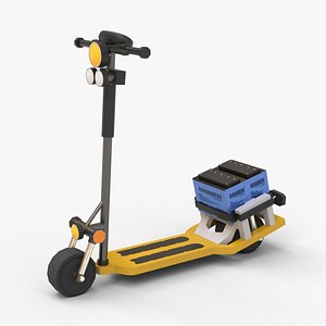 Realistic Low-Poly Electric Scooter 3D Model - Game and VR Ready 3D model