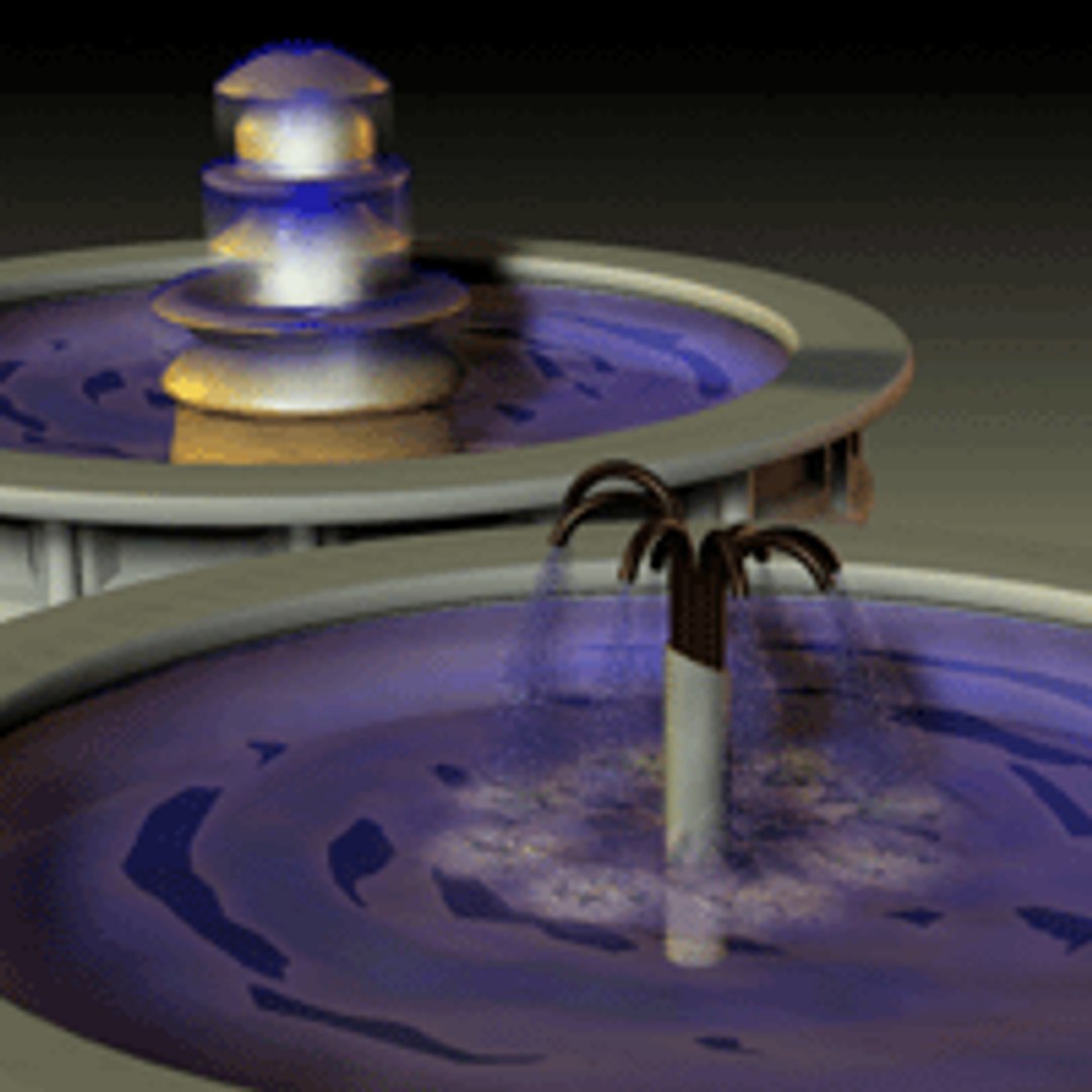 fountains water effects 3d model