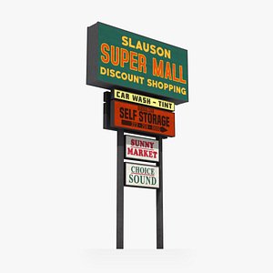 3d model of sign mall