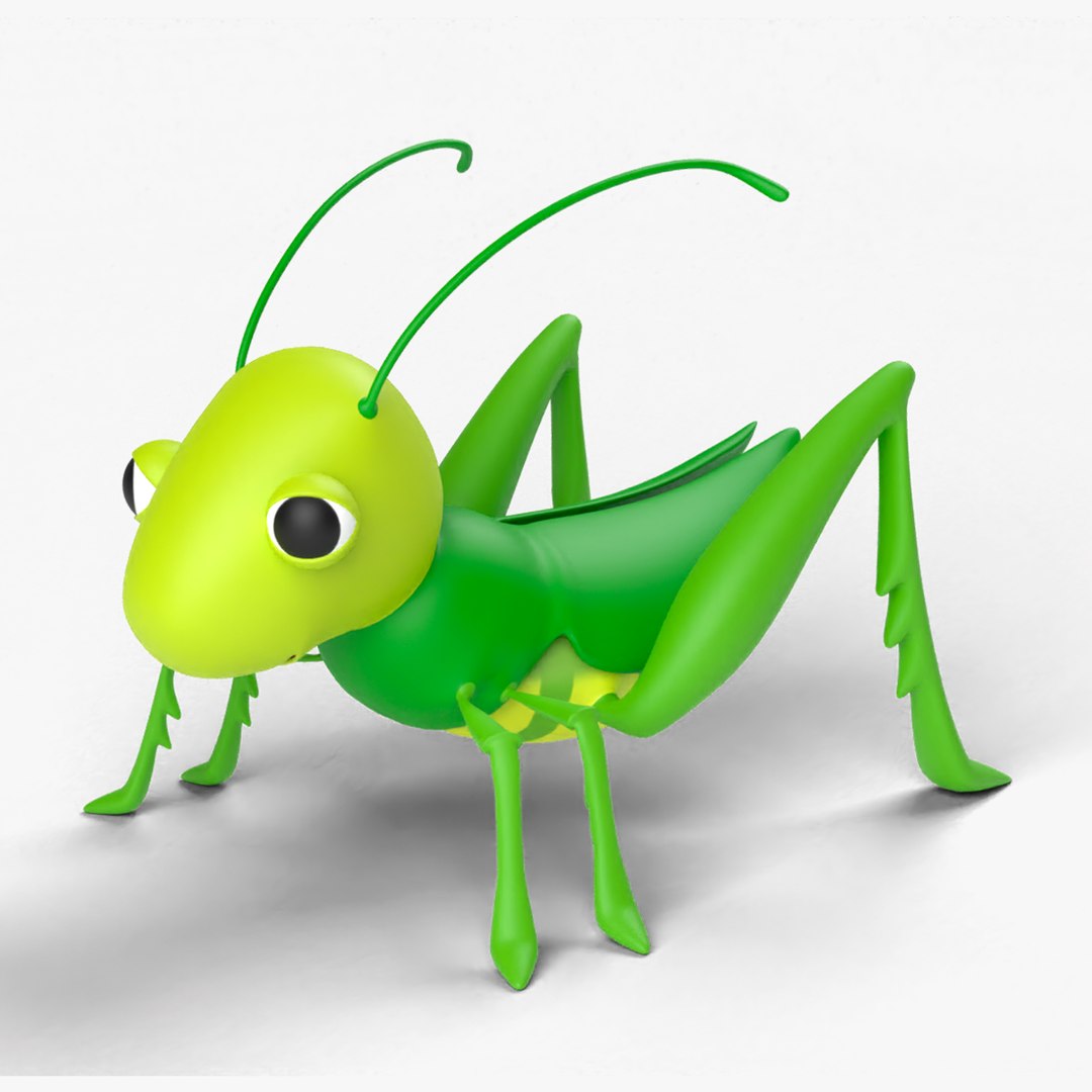 3d Cartoon Cricket Model - Turbosquid 2014316