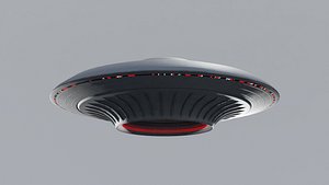 3D Detailed Retro Sci-fi UFO with 4K Textures