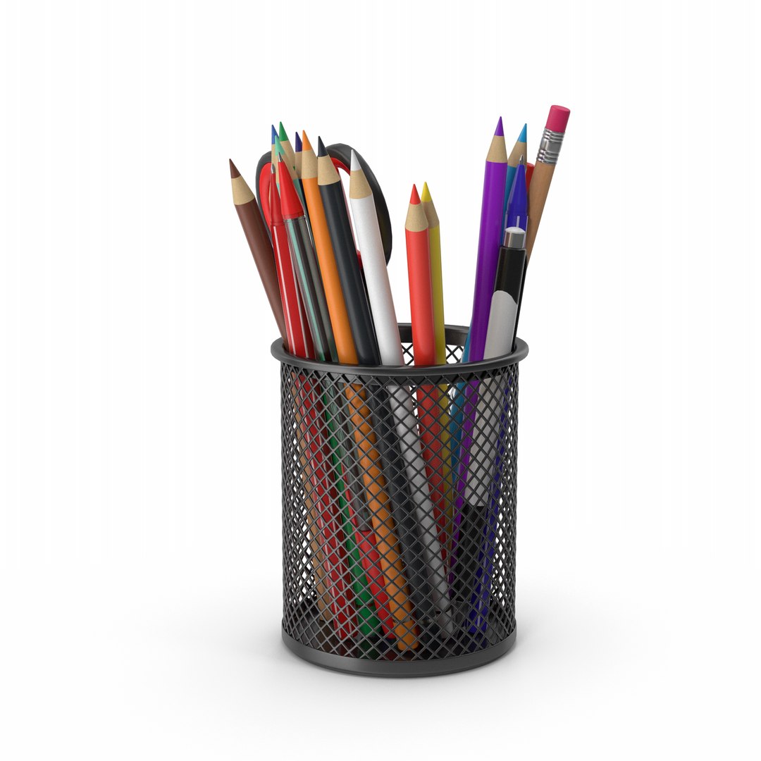 3D Model Pen Holder Set - TurboSquid 2091581