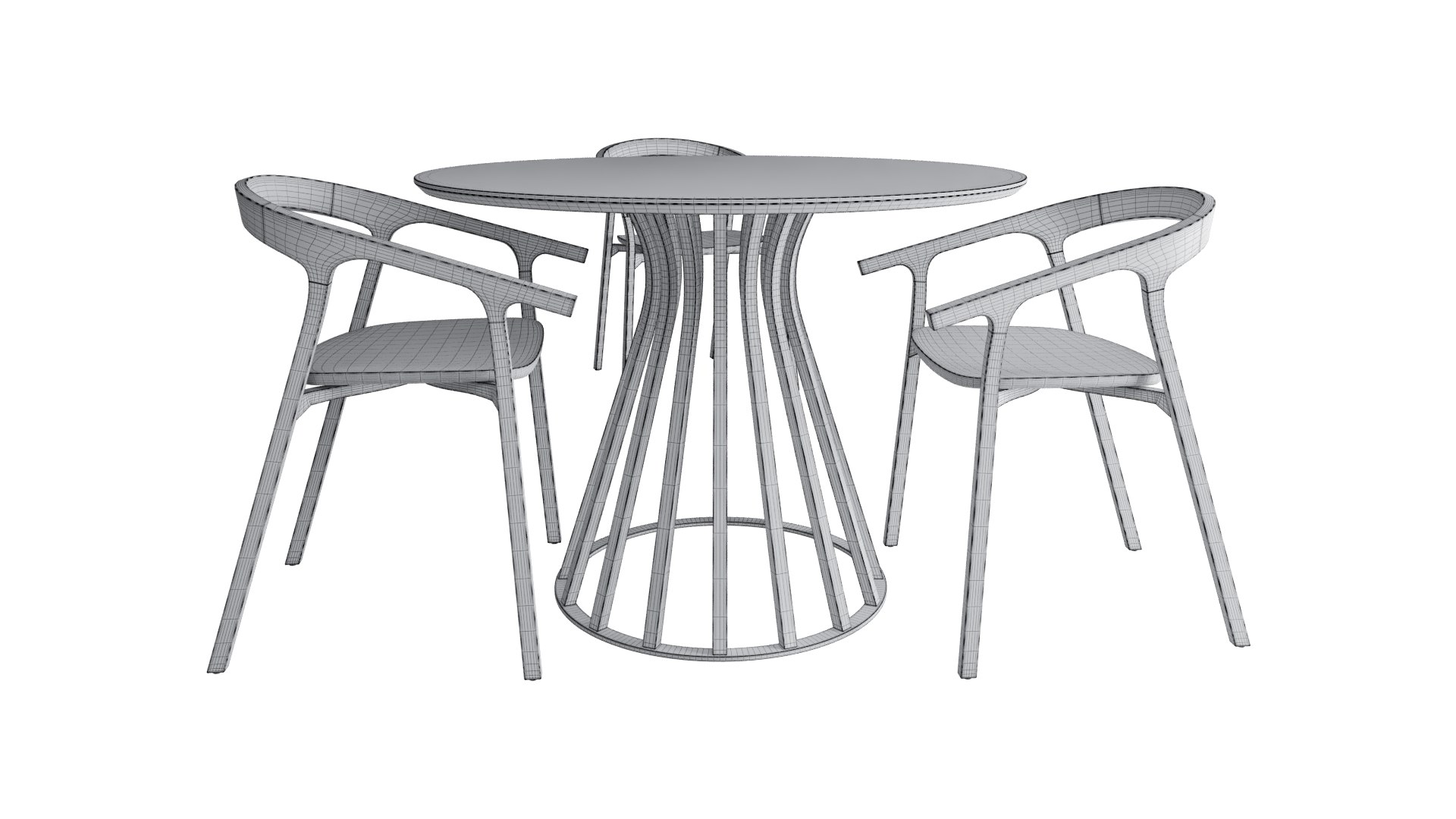 3D Greco Round Table And Mattiazzi MC1 Chair Model - TurboSquid 2165634