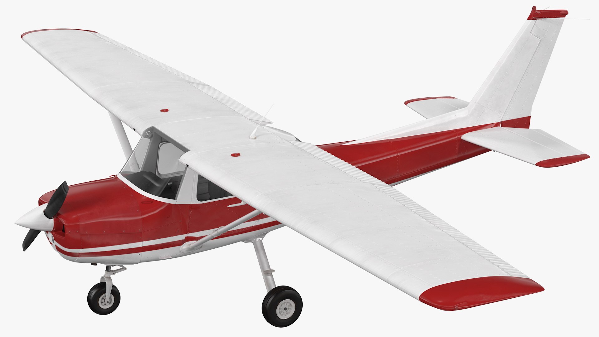 Civil Aircraft Rigged 3D model preview