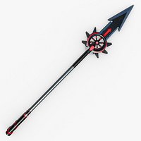 Fantasy Spear08 Glow GameReady  With PBR Unity UnrealEngine V-Ray Arnold Textures Included