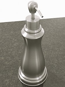 brushed soap dispenser 3d max