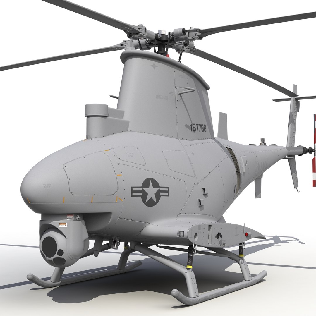 Northrop Grumman MQ 8B Fire Scout UAV 3D model preview