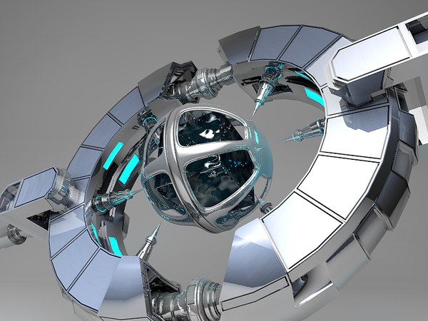 3d power core spaceship model