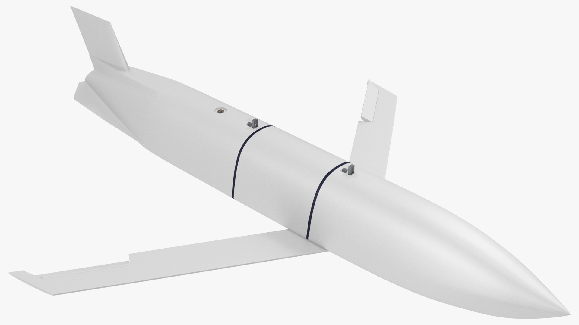 Air-Launched Cruise Missile Rigged for Maya 3D model preview