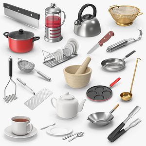 3D 20 Kitchenware Models Collection