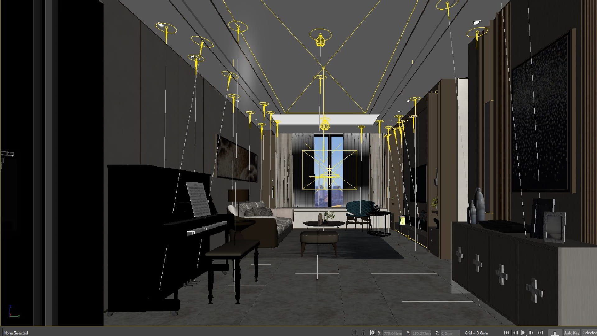 3D Model Modern Luxury Living Room - TurboSquid 2024754