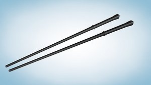 simple chopsticks 3d model