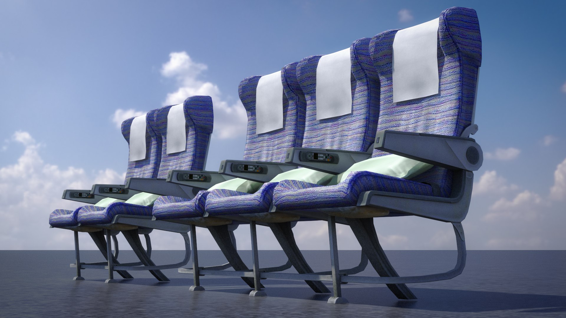 Airplane Seats Model - TurboSquid 2307296