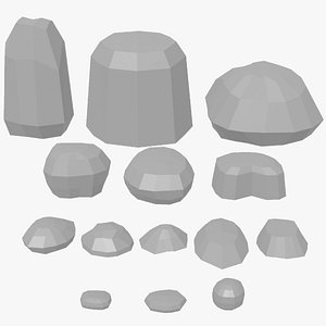 Low Poly Rocks Pack 3D