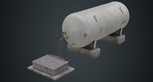 3D model industrial gas tank 2b