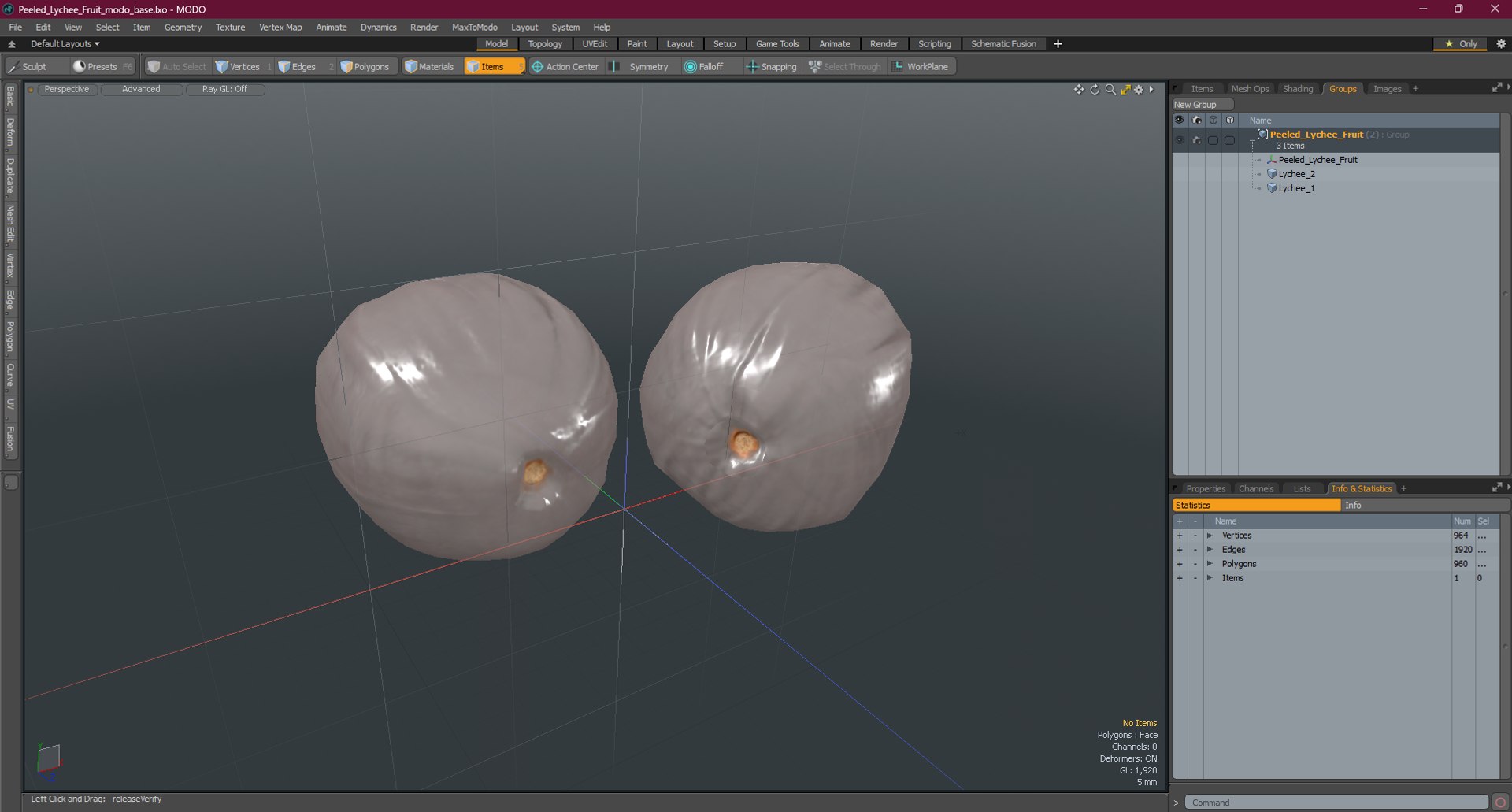 Peeled Lychee Fruit Model - TurboSquid 2256282