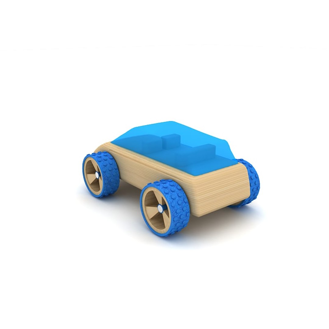 3d Wooden Toy Car Model