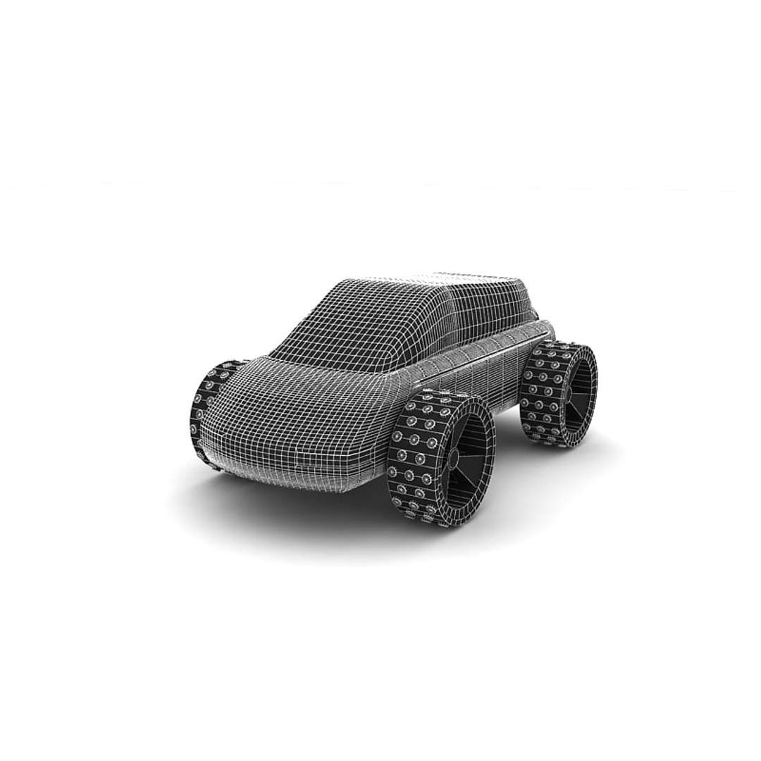 3d Wooden Toy Car Model
