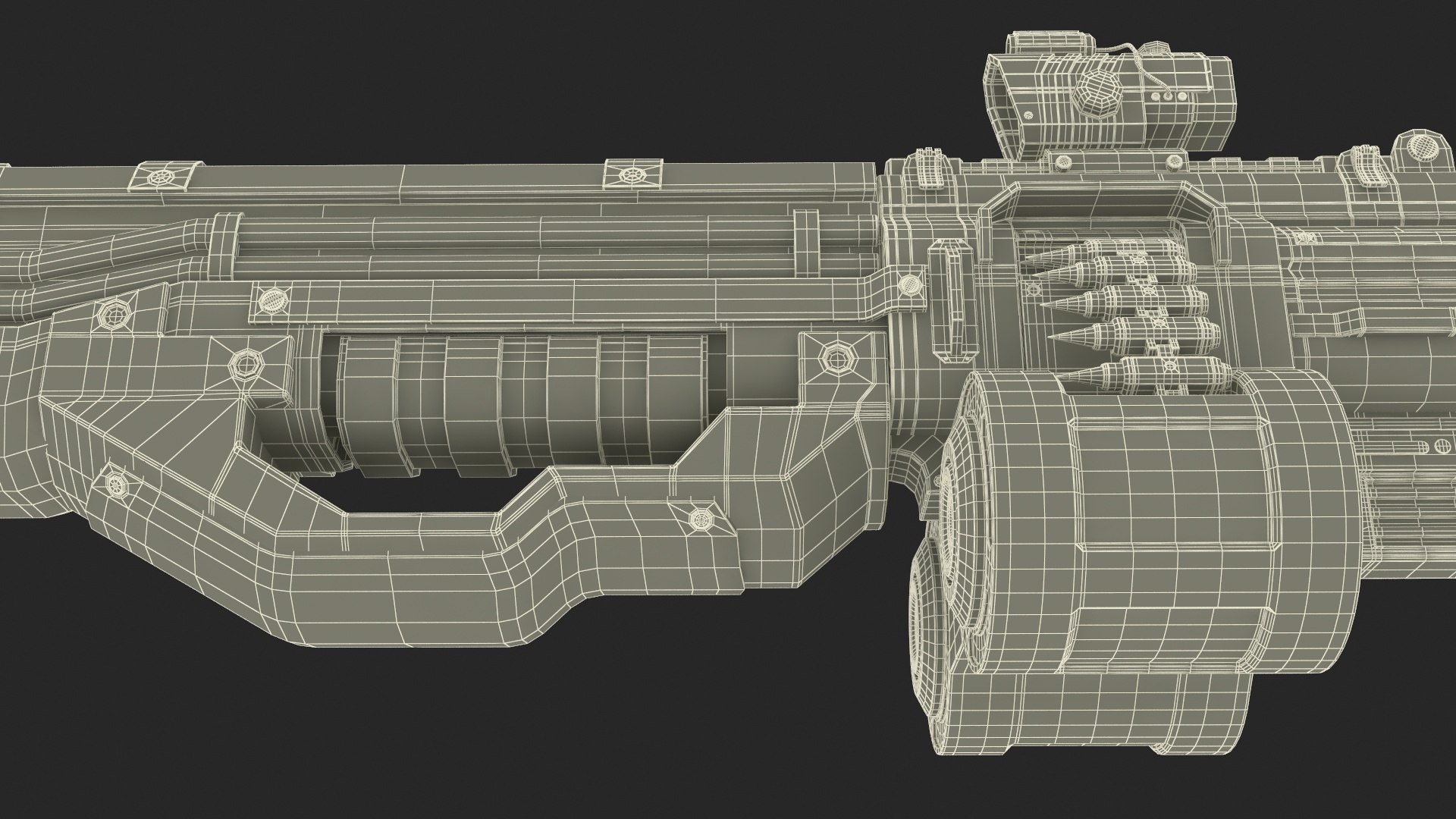3D Used Sci Fi Machine Gun Model - TurboSquid 2197348