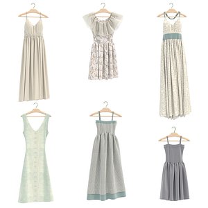 Dress on Hanger Collection 9 3D model
