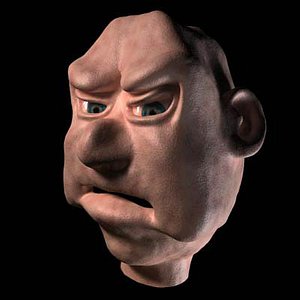 mean old guy 3d model