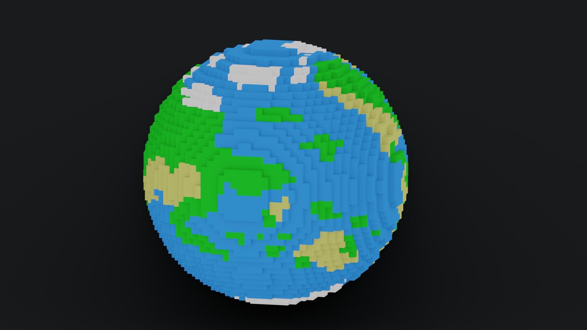 Planet Earth Cartoon Low Poly Pixel Art 3D Model - TurboSquid 1957663