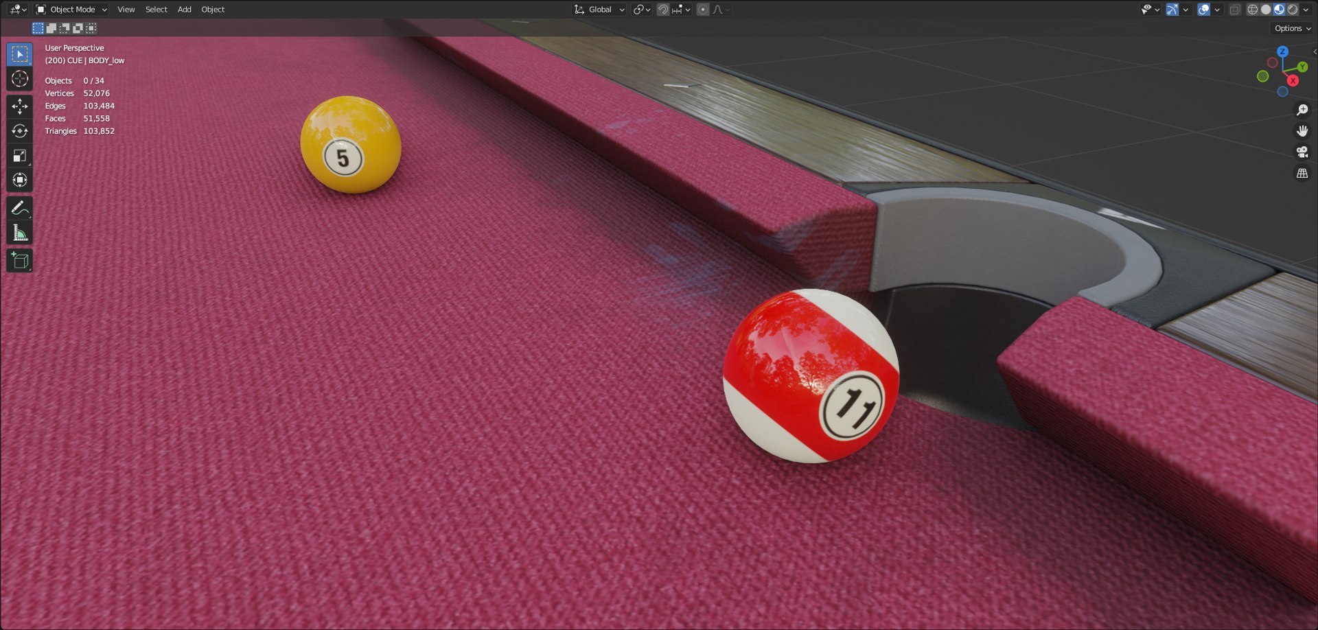 3D Model New Pool Table - TurboSquid 2026206