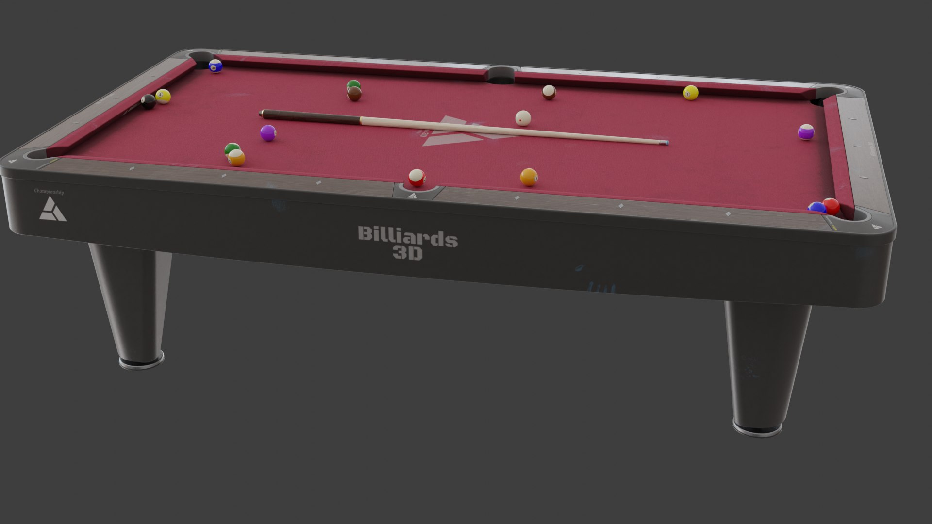 3D Model New Pool Table - TurboSquid 2026206