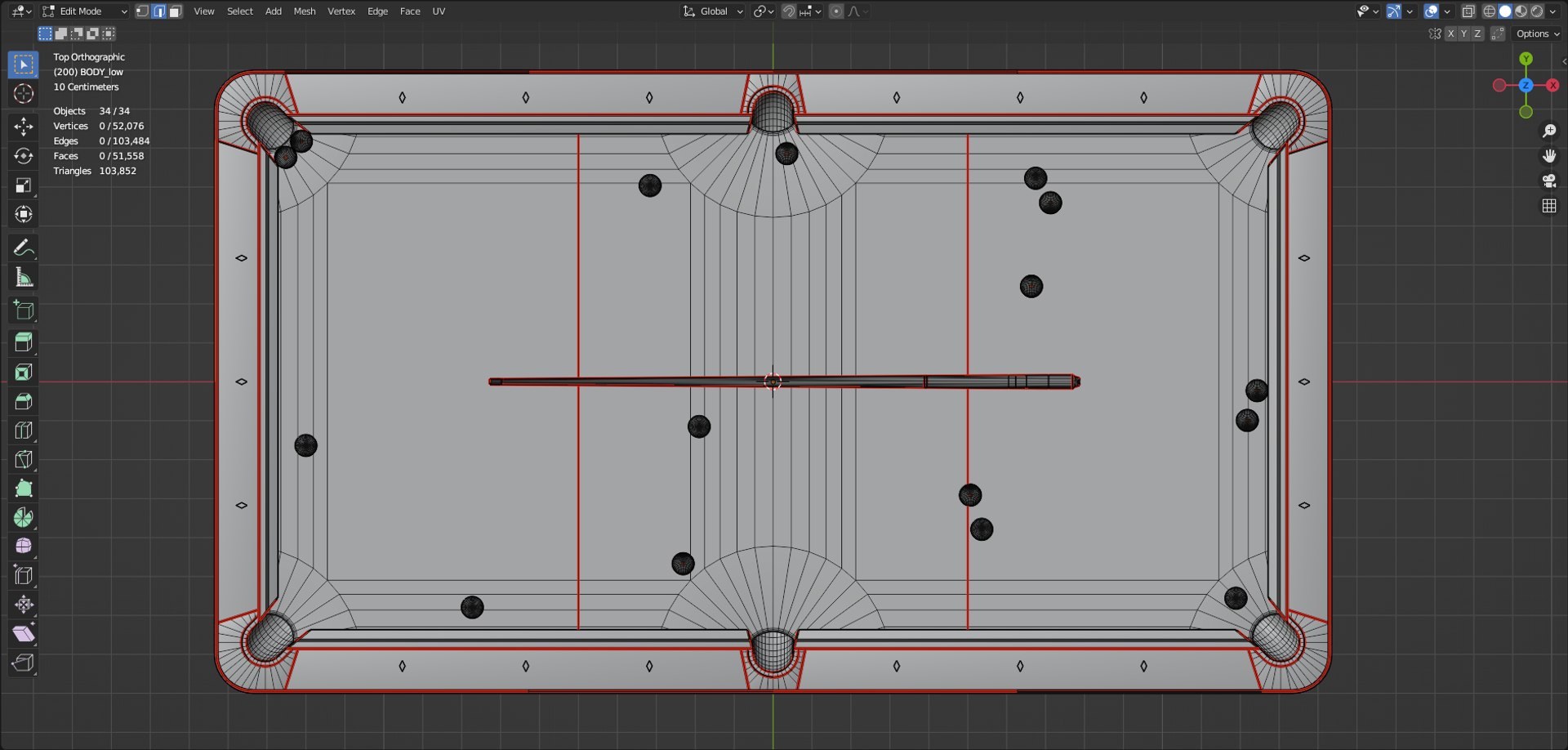 3D Model New Pool Table - TurboSquid 2026206