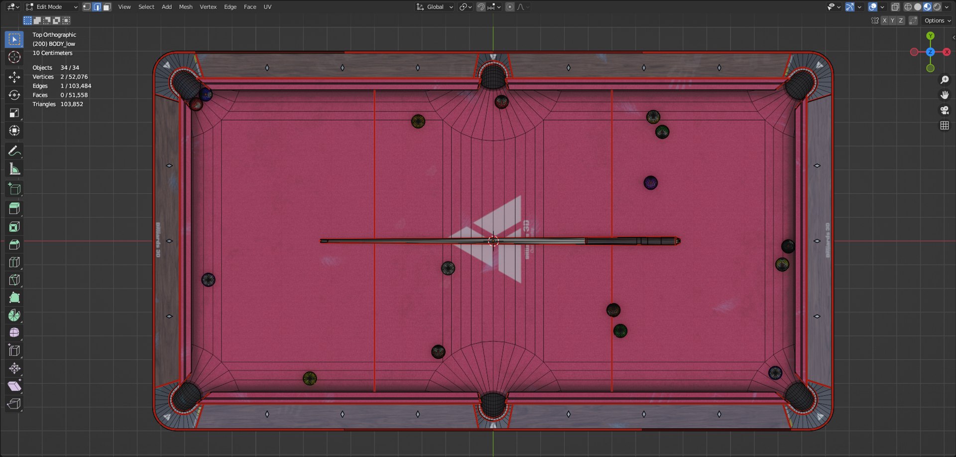 3D Model New Pool Table - TurboSquid 2026206