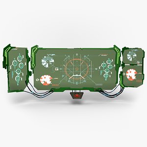 sci-fi monitor2 3d 3ds